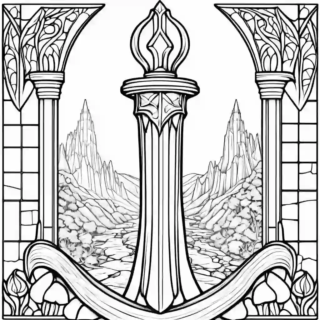 Merlin's Staff coloring pages